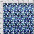 thumbnail image 3 of oneOone Tissu Polyester Spandex Vert Sarcelle Matériau de Robe Géométrique Tissu Imprimé Tissu au Mètre 56 Pouces de Large, 3 of 4