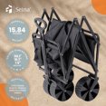 thumbnail image 3 of Seina 150lb Capacity Collapsible Steel Frame Outdoor Utility Wagon Cart, Black, 3 of 9