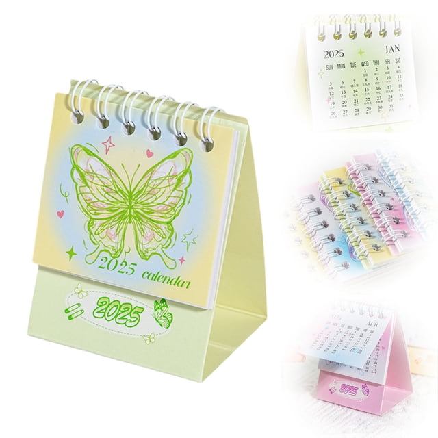 2025 Monthly Desk Calendar Planner, Mini English Countdown Schedule for Office School Home Organization