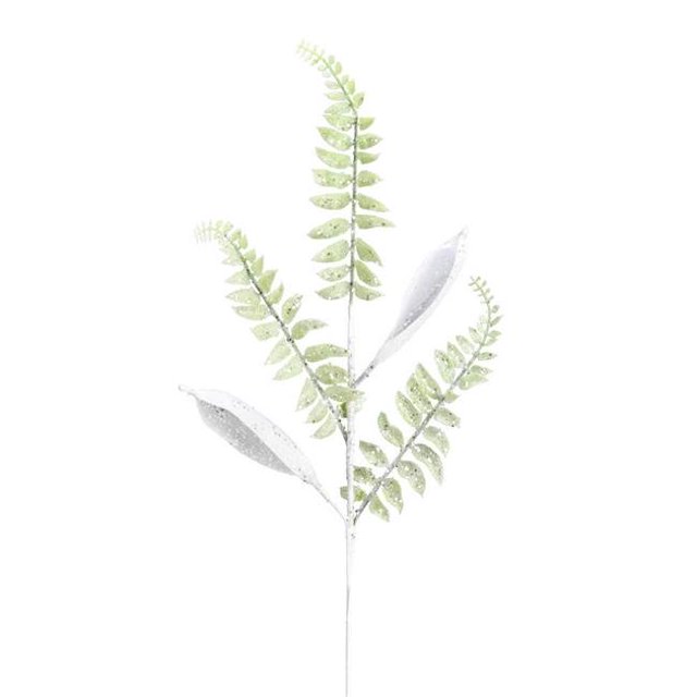 Vickerman QG192211 33 in. White Fern Leaf Spray - 6 per Bag