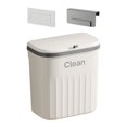 thumbnail image 2 of Hanging Waste Bin Kitchen Compost Bin with Sliding Lid Mountable Indoor Compost White 12L, 2 of 9