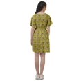 thumbnail image 4 of Moomaya Moss Georgette Bell Sleeves Short A-Line Printed Summer Dress For Women, 4 of 4