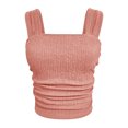 thumbnail image 1 of AherBiu Débardeurs Courts pour Femmes 2024 Tendance Été Ajusté Camisole Col Carré Sans Manches, 1 of 3