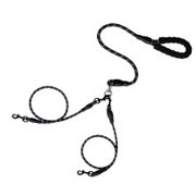 Cagogo O-Tangle2 Dog Leash, No Tangles Dual Dog Leash for Medium Large Dogs, Heavy Duty Reflective Nylon Leash with Padded Handle, Two Dog Leash for Walking Running Training Hiking