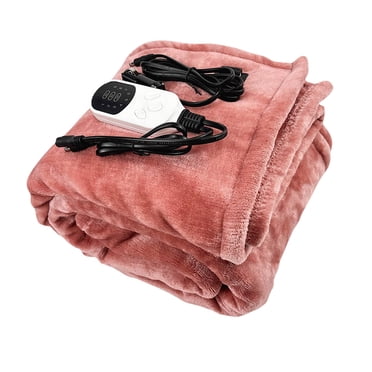 Car Heated Blanket 12V, Fast Heating Flannel Throw with 9 Heat Levels and Auto Shut-Off, ETL Certified Electric Blanket for Car Travel, Road Trip, Camping and Office Use