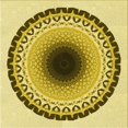 thumbnail image 1 of Ahgly Company Tapis d'Intérieur Lavable en Machine Carré Transitionnel Jaune Foncé Vert, 8 Pieds Carré, 1 of 7