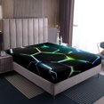 thumbnail image 4 of Erosebridal Modern Abstract Bed Sheets Set Full Size, Striped Geometric Bed Sheets Full, Minimalst Decor, 4pcs, 4 of 7