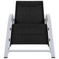 thumbnail image 2 of vidaXL Chaise Longue Textilène et Aluminium Noir, 2 of 5