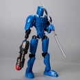 thumbnail image 2 of Blue Action Figure Robot Toy With 13 Movable Joints And Wings 3D Printed Model Kit For Diy Customization And Stress Relief 6 Inches Tall, 2 of 4