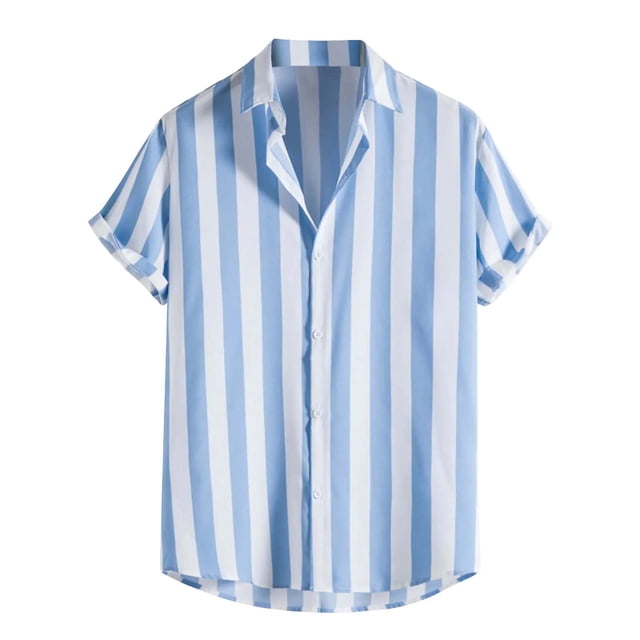 Birdeem Chemises pour Hommes Hommes Décontracté Mode Imprimé Col Rabattu Manches Longues Chemise Respirante Blouse Hauts Manches Courtes Col Rabattu Blouse Chemise