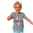 thumbnail image 4 of Penkiiy T-Shirts de Pâques pour Enfants Garçons Filles Mode Mignon Oreilles de Lapin de Pâques Œufs de Pâques Imprimé Col Rond Manches Courtes 7 Ans Gris, 4 of 4