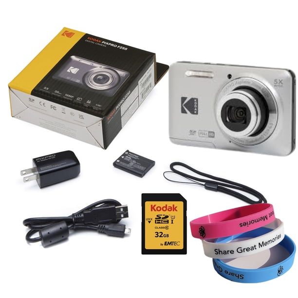 KODAK PIXPRO FZ55-RD 16MP Digital Camera (SILVER) 5X Optical Zoom