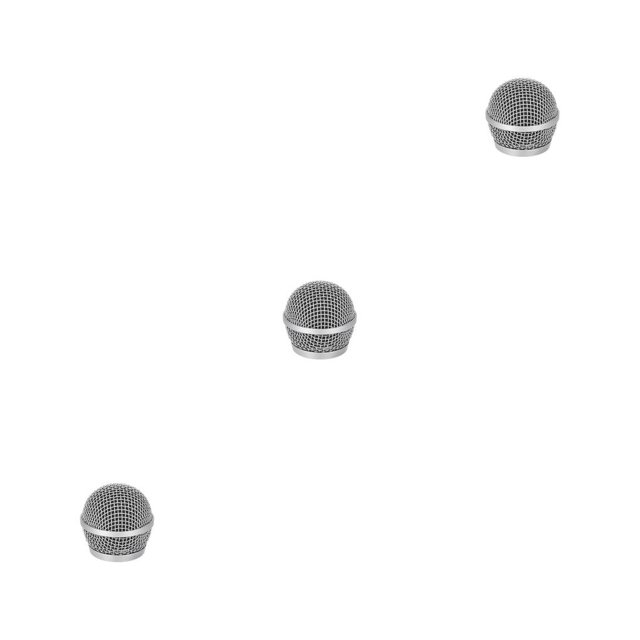 Transemion Replacement Microphone Grille Replacing Detachable Wired Wireless Mic Head Type 1 3Set