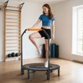 thumbnail image 2 of Soozier 40" Rebounder Trampoline for Adult with Adjustable Handle, Orange, 2 of 10