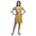 thumbnail image 2 of Moomaya Chemise de Nuit d'Allaitement à Col Rond pour Femmes, Imprimée, à Manches Courtes, 2 of 5