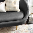 thumbnail image 3 of Modway Sublime Vertical Curve Back Performance Velvet Sofa in Gray/Gold, 3 of 9