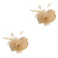 thumbnail image 4 of mmirethe Lady Fascinators Hat Adding Touch Of Glamour To Any Occasion Large Variety coffee 2Set, 4 of 6