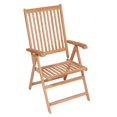 thumbnail image 5 of vidaXL Chaises Inclinables d'Extérieur pour Terrasse Chaise Longue Inclinable en Bois Massif Teck, 5 of 5
