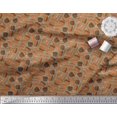thumbnail image 3 of Soimoi Polyester Crepe Fabric Croissant & Baguette Food Print Fabric by Yard 52 Inch Wide, 3 of 3