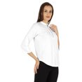 thumbnail image 2 of Inkmeso Stylish Mandarin Collar Top For Women Casual Solid Relaxed-Fit Zipper Front Tunic, 2 of 7