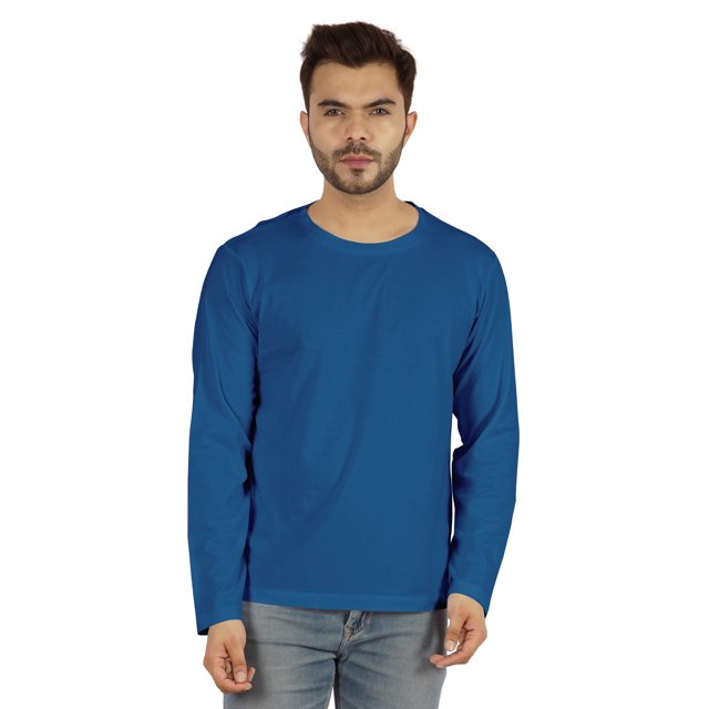 Inkmeso Men's Long Sleeve Cotton Basic Shirt Lightweight Solid T-Shirts