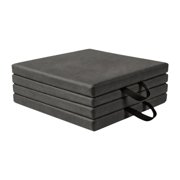 amagogo Folding Exercise Mat Foldable Yoga Mat Non Slip Accessories Compact Yoga Pad Floor Protection for Balance Outdoor Gymnastics Black