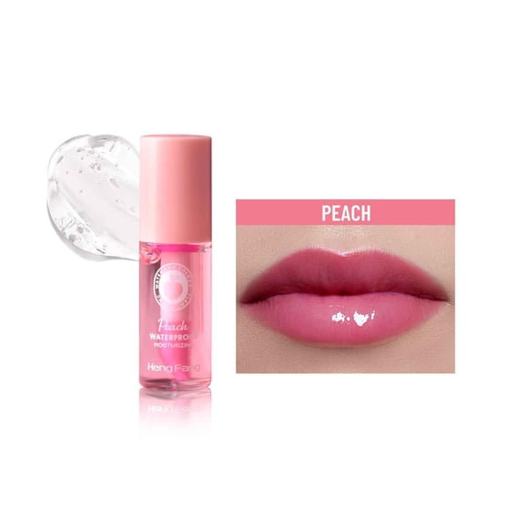 FcBaudy Lipstick for Women, Lip Stain, Lip Gloss Temperature-changing Lip Oil Color-changing Lip Oil Peach Honey Aloe Lip Oil Moisturizing 3.5ML Lip glaze