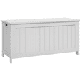 thumbnail image 1 of HOMCOM Coffre de Rangement avec 2 Charnières de Sécurité, Banc de Rangement pour Salon, 1 of 10