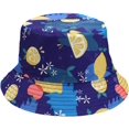 thumbnail image 1 of LinYooLi Chapeau Seau pour Femmes Motif Fruits Frais Réversible Chapeau de Pêcheur pour Hommes Adolescent Unisexe Sport Protection Solaire, 1 of 8
