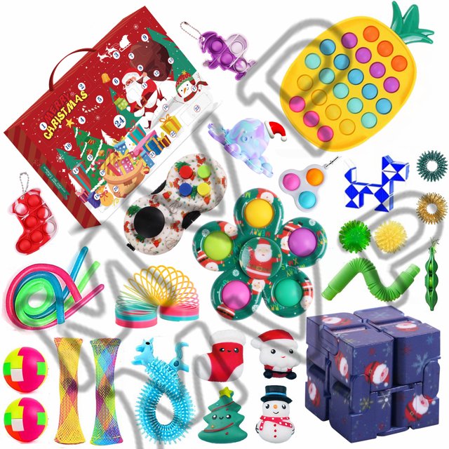 Wangsaura Christmas Fidget Toy Cartoon Kid Brain Training Stress Relief Toys