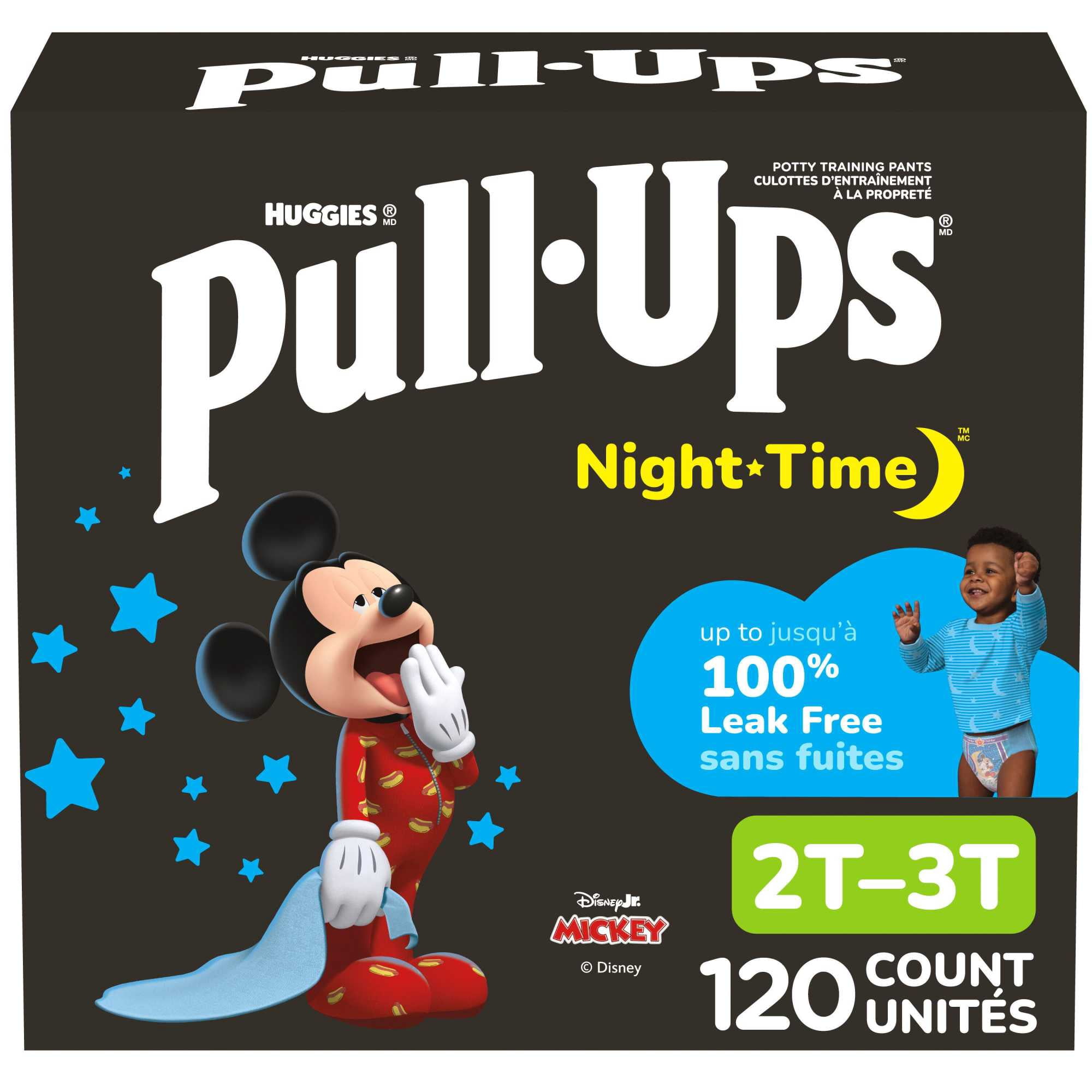 Pull-Ups Boys' Night-Time Potty Training Pants, 2T-3T (16-34 lbs), 120 Ct