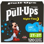 Pull-Ups Night-Time Potty Pantalons de formation pour garçon, 2T-3T (16-34 lb), 120 Ct