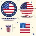 thumbnail image 3 of Articles de Fête pour la Fête de l'Indépendance, Ensemble de Vaisselle Patriotique avec Assiettes en Papier, Gobelets, Serviettes, Décorations Jetables Rouges Blanches Bleues pour le 4 Juillet, le Memorial Day, les Pique-Niques en Plein Air, 3 of 9