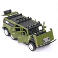 thumbnail image 1 of 1:32 Car Model for Hummer H2 Off-road High Simulation Alloy Car Model Sound And Light Pull Back Door Boy Car Toy For Children Gifts green, 1 of 5
