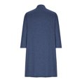 thumbnail image 3 of Womens Soft Button Down Cardigan Long Sleeve Light Weight Shirts Jacket Comfy Loose Fall Lounge Wear Tops Dark Blue, M, 3 of 7