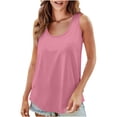 thumbnail image 1 of Dealovy Womens Tank Tops Sleeveless Casual Summer Solid Color Loose Fitted Casual Flowy Basic Tees Outfits, 1 of 7