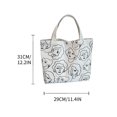 thumbnail image 3 of EGNMCR Organisateurs et Rangement de Garde-Robe, Malles de Rangement et Sac Nouveau Sac à Riz Portable Littéraire Mignon Sac à Main de Sortie Sac Boîte à Lunch Sac bento Rangement, 3 of 3