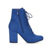 thumbnail image 3 of Unique Bargains Bottes à Lacets à Bout Rond pour Femmes Talons Épais pour Femmes, 3 of 7