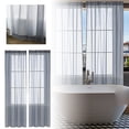 thumbnail image 1 of TIELUTT Achieve the with Solid Color Semi Sheer Curtains Heat Curtains Cold Curtains with Hooks Shower Curtain with Window Curtain Set Bedroom Curtains 45 Inches Long Curtains for Kids Room, 1 of 5