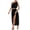 Black, variant on Drindf Dresses for Women 2025 Casual 2 Piece Solid Maxi Dress Summer One Shoulder Crop Top High Waisted Maxi Dress Trendy Split Skirt Set Boho Dress