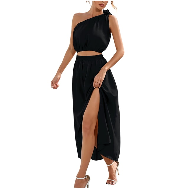 Birdeem Womens Fashion Bow Split Large Swing Suit Dress