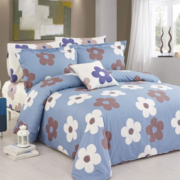 North Home Isabelle 100% Cotton 4pc Duvet Cover Set