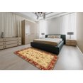 thumbnail image 4 of Ahgly Company Indoor Rectangle Abstract Orange Oriental Area Rugs, 7' x 9', 4 of 6