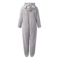 thumbnail image 4 of Combinaison Grande Taille pour Femmes aux Formes Combinaison à Manches Longues à Capuche Pyjama Décontracté d'Hiver Chaud Combinaison de Nuit Combinaisons d'Entraînement pour Femmes en Liquidation, 4 of 6