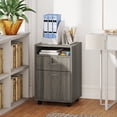 thumbnail image 2 of HOMCOM Vertical Filing Cabinet with Lockable Drawer, File Cabinet, Grey, 2 of 10