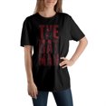 thumbnail image 2 of The Batman Movie Red Logo Men’s Black Graphic T-Shirt, 2 of 3