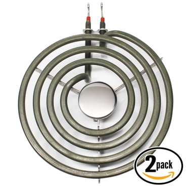Lot de 2 Compatible Frigidaire FEF355ABD Élément de Brûleur de Surface 6 Pouces 4 Tours - Compatible Frigidaire 316439801 Élément Chauffant pour Cuisinière, Cuisinière et Surface de Cuisson