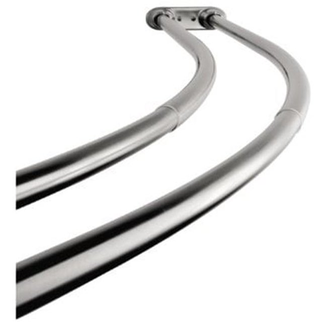 Tringle de Rideau de Douche Réglable - 60 Po - 72 Po - Double Courbure en Acier Inoxydable