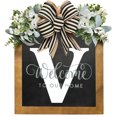 thumbnail image 2 of YAOMOBB Hanging Pendant Farmhouse Front Door Wreath Personalized Welcome Sign, 2 of 6
