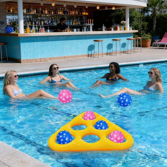 Classification de Produit Nouveauté Jouet Drôle - Anneau d'Eau Interactif pour Jeux Extérieurs et Jeux de Fête Conçu pour la Famille, 103 cm X 93 cm, Couleur B
